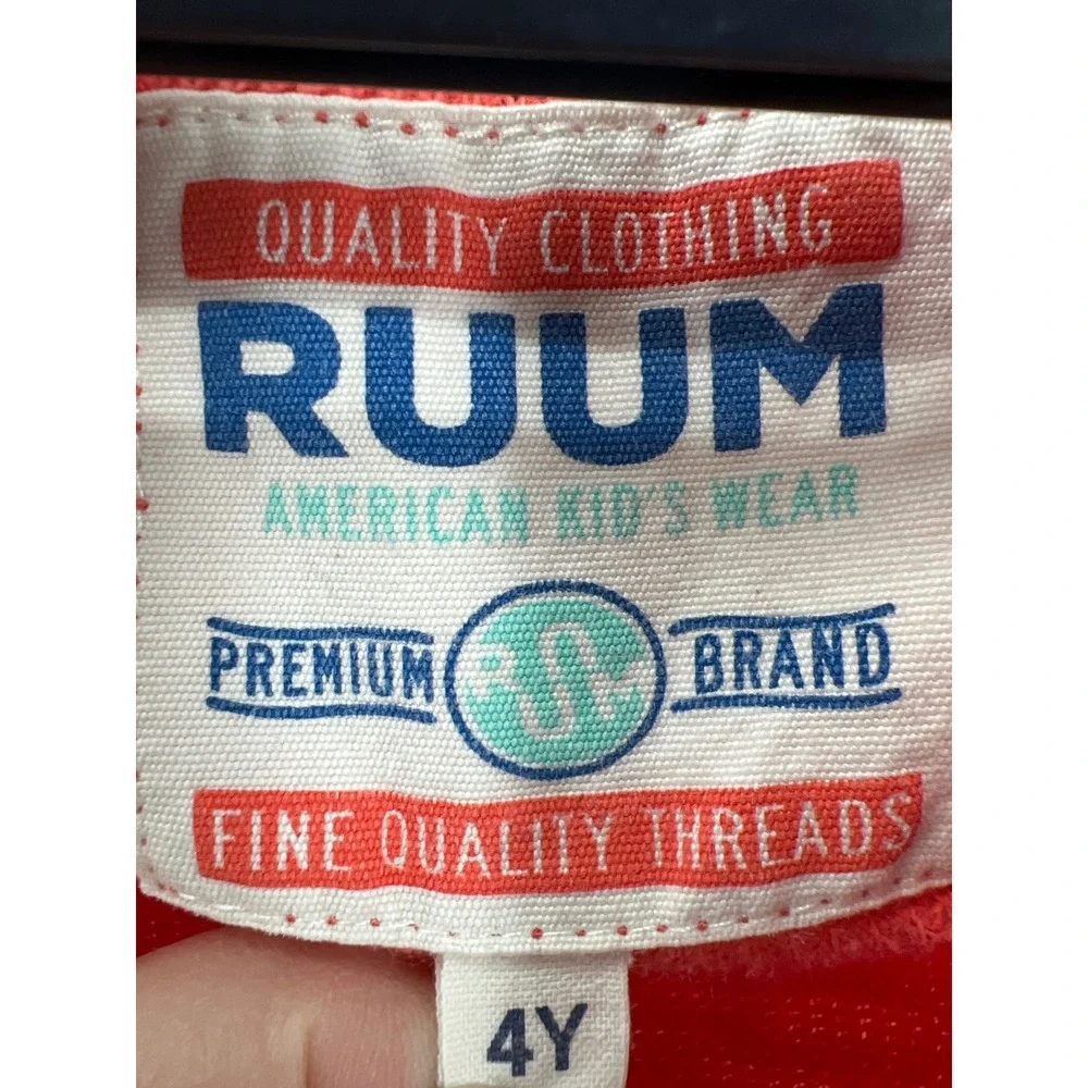 Ruum Girl's 4‎ Waffle Knit Orange Zip Up Lightweight Hoodie EUC